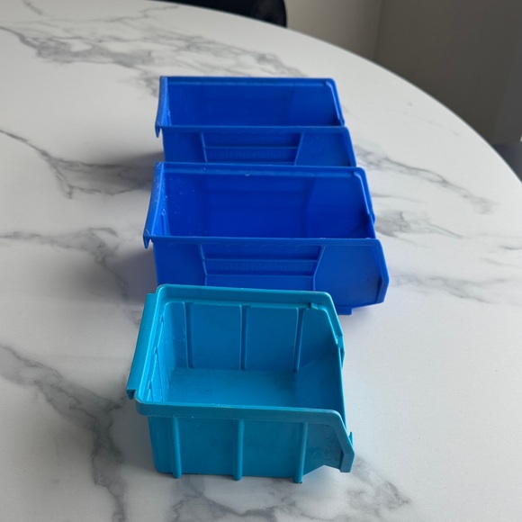 3 Small Stackable Storage Bins - Picture 2 of 3